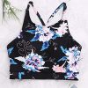 KerryKreey Womens Longline Sports Bra Strappy