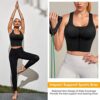 Women Zip Front Sports Bras Longline Fitness