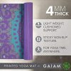 Gaiam Yoga Mat Classic Print Non Slip Exercise for All Types of Yoga