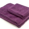 6-Piece Purple Yoga Set with Ultra Thick NBR Mat, Blocks, Towels & Strap – Ideal for Stability, Flexibility & Comfort
