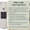 White Candle - Lotus/Charm - Meditation, Spiritual