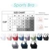 Evercute Cross Back Sport Bras Padded Strappy