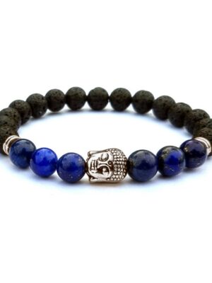 SIVITE Chakra Gemstone Lava Rock Beads Bracelet