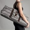 Kindfolk Yoga Mat Tote Bag Carrier Patterned Canvas