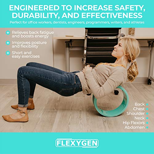 FLEXYGEN Back Roller, Yoga Wheel, Relieves Back Pain