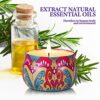 Yoga Scented Candles Natural Soy Wax with Natural Essential Oil