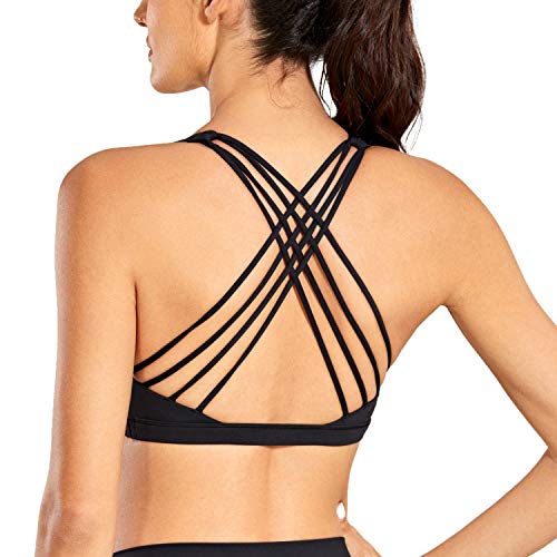 Strappy Sports Bras for Women Cross Back Sexy Padded Yoga Bra 1 Strappy Sports Bras for Women Cross Back Sexy Padded Yoga Bra