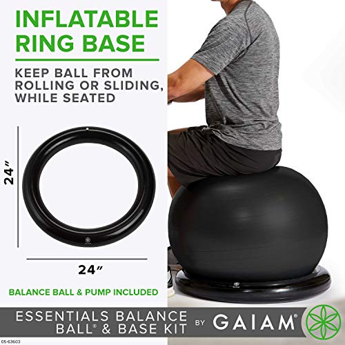 Yoga Balance Ball and Base Equipment
