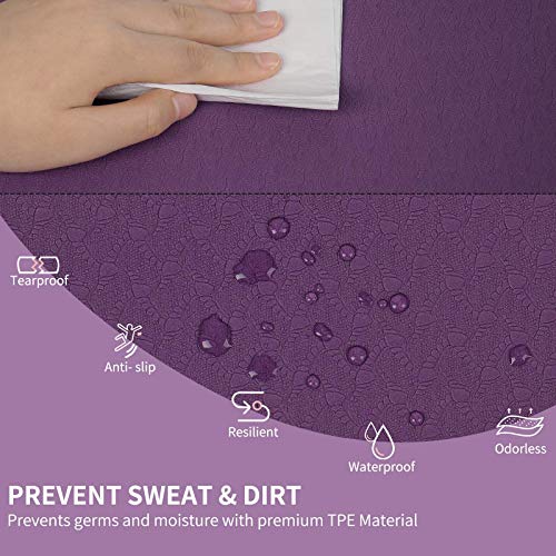 YXwin Yoga Mat, Classic 1/4 Inch Thick, Non Slip Pro Yoga Mat