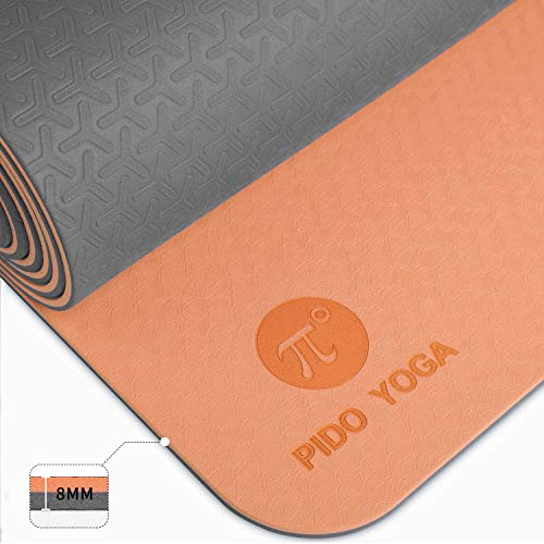 Pido Yoga Mat - 1/4, 1/3 Inch Extra Thick Non Slip 1 Pido Yoga Mat - 1/4, 1/3 Inch Extra Thick Non Slip
