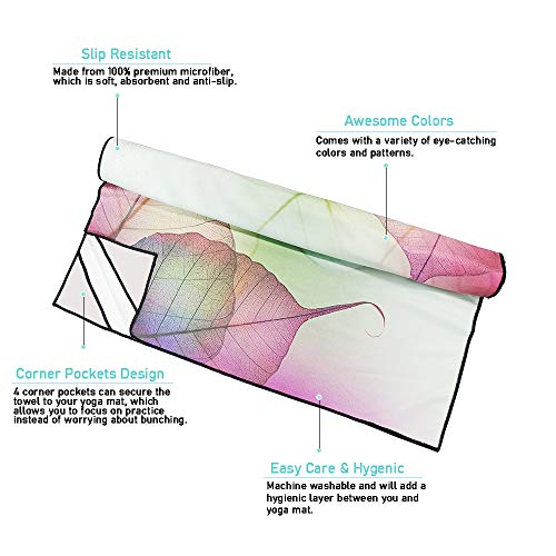 51aStdkEiUL QIYI Yoga Mat Towel with Corner Pockets