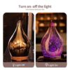 280ml Rose Gold Essential Oil Diffuser 3D Glass