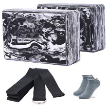 ADRIMER Yoga Blocks 2 Pack with Yoga Strap Yoga Socks Set