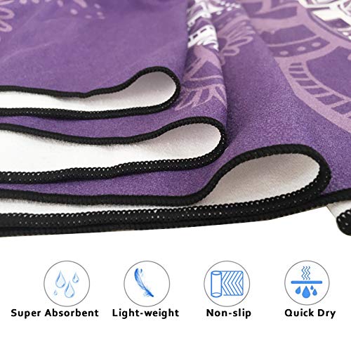 51bJUXCy49L QIYI Yoga Mat Towel with Corner Pockets