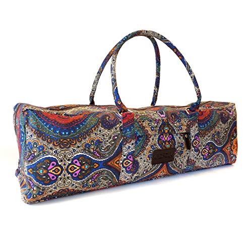 Yoga Mat Duffel Bag Canvas with Pocket and Zipper