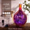 Rose Gold Essential Oil Diffuser 3D Glass Aromatherapy