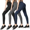 FULLSOFT 3 Pack Super Soft Black Leggings for Women