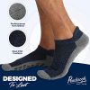 Non Skid Ankle Socks - (4 Pairs) - L/XL - Anti Slip Socks