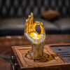 FLJAZCZM Buddha Yoga Candle Holder