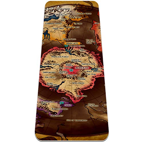 Yoga Mat - World antique party - Extra Thick Non Slip