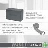 Gaiam Yoga Block + Yoga Strap Set, Grey