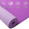 wwww Yoga Mat Eco Friendly TPE Non Slip with Carrying Strap