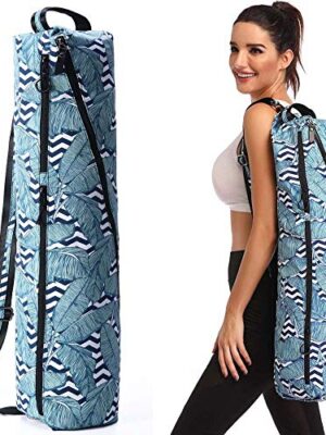 FODOKO Yoga Mat Bag, Full Zip Exercise Yoga Mat Sling Bag