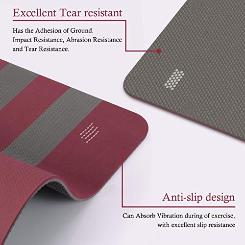 51cUKz2Go2L TOPLUS Yoga Mat Non Slip with Carrying Strap, Workout Mat