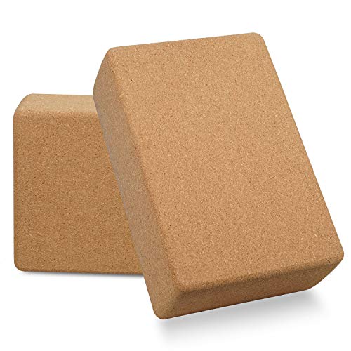 Hossejoy Cork Wood Yoga Blocks, Support Brick to Deepen Poses