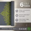 Gaiam Yoga Mat Premium Print Extra Thick Non Slip Exercise