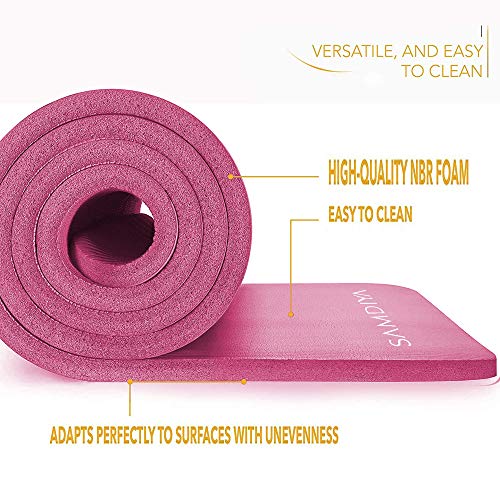 51dauke8qFL Yoga Mat 10mm NBR Non-Slip Yoga Mat
