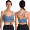 Evercute Cross Back Sport Bras Padded Strappy