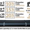 Premium Extra Large Exercise Mat - 9' x 6' x 1/4" Ultra Durable
