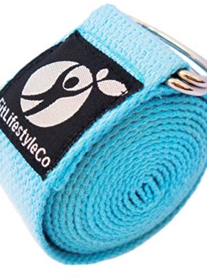 Yoga Strap Best for Stretching with Metal D-Ring