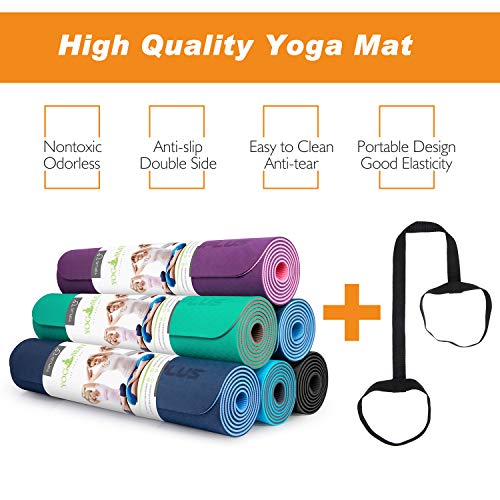 51ebAm5XhaL TOPLUS Yoga Mat, 1/4 inch Pro Yoga Mat TPE Eco