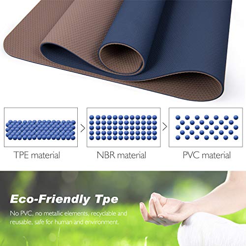 51ehb69SpLL TOPLUS Yoga Mat, Upgraded 1/4 inch Non-Slip Texture