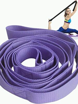 MJIYA Yoga Stretch Exercise Strap with 10 Flexible Loops