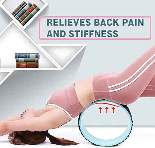 Mifly Non Slip Yoga Wheel Roller for Back Pain Stretching