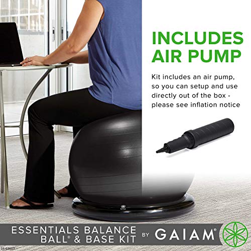 Yoga Balance Ball and Base Equipment