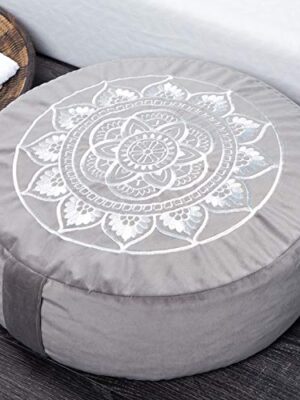 Florensi Meditation Cushion, Large Velvet Meditation Pillow