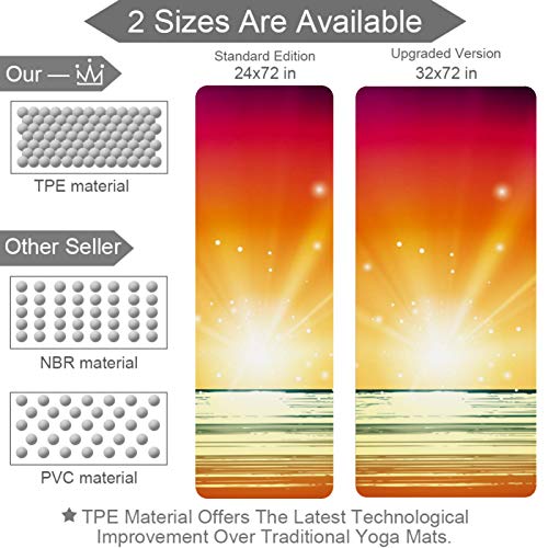 Yoga Mat - Tropical landscape - Extra Thick Non Slip Exercise