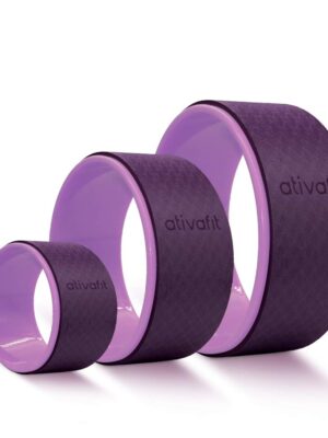 ATIVAFIT Sports Yoga Wheel Set, 3 Pack Yoga Roller Rad