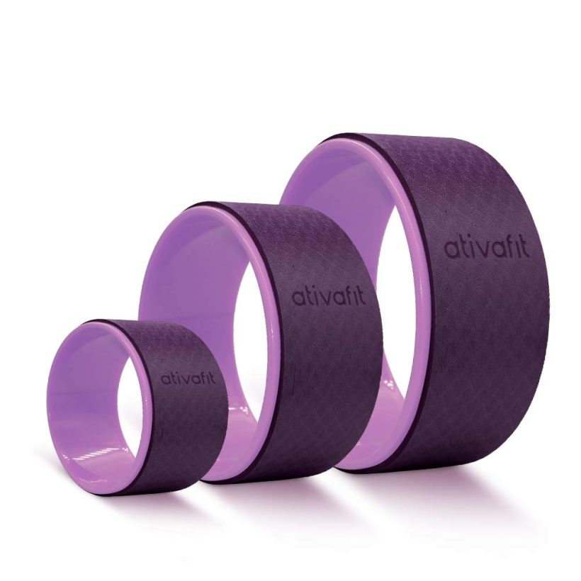 ATIVAFIT Sports Yoga Wheel Set, 3 Pack Yoga Roller Rad