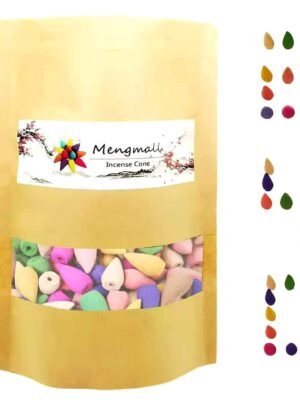 240 pcs Backflow Incense Cones, Mixed Natural Scents Bagged