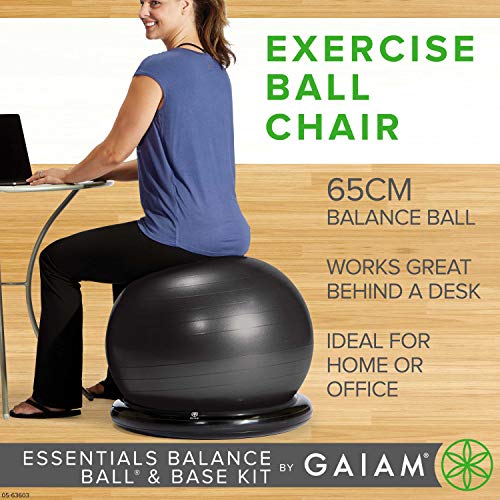 Yoga Balance Ball and Base Equipment