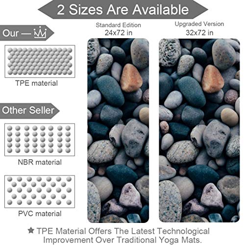 Yoga Mat - cobblestone - Extra Thick Non Slip Exercise