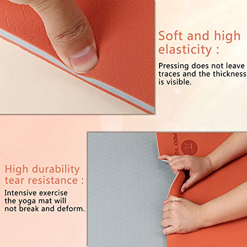 51gTYCiN0vL Pido Yoga Mat - 1/4, 1/3 Inch Extra Thick Non Slip