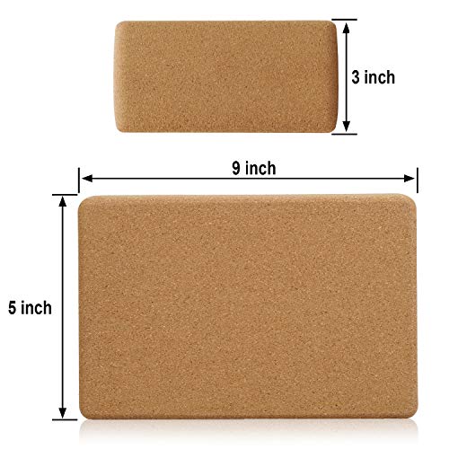 Hossejoy Cork Wood Yoga Blocks, Support Brick to Deepen Poses