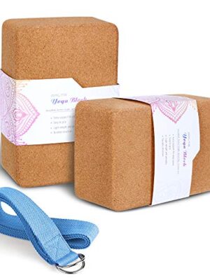 Arltb Cork Yoga Block Set of 2 Wood Yoga Bricks