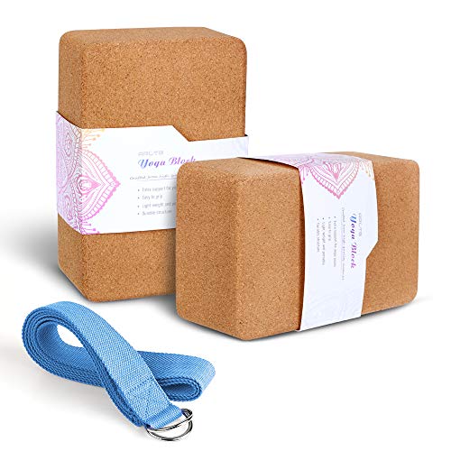 Arltb Cork Yoga Block Set of 2 Wood Yoga Bricks